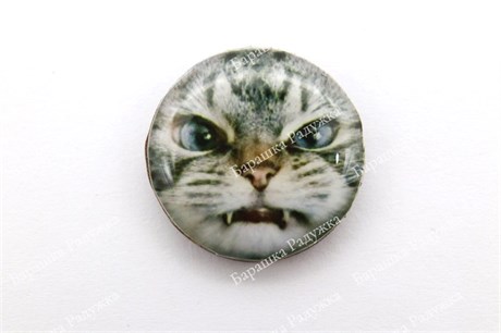 Мордочка кота для броши №2 - фото 14853