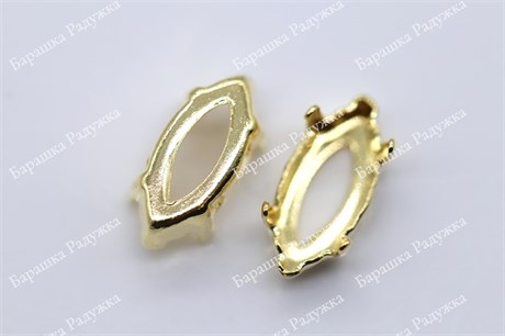 Оправа #4228 Navette для Swarovski 15*7 мм "Gold" FR-OPR-032 - фото 15309