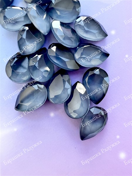 Drop 10*7 мм, Lacquer Grey Blue KRI-4120-050 - фото 20835