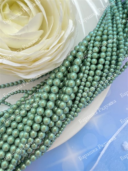 Жемчуг Preciosa МИКС 2-4 мм Pearlescent Green 45 шт BUS-ZHE-061 - фото 23958