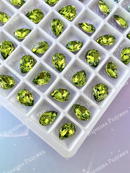 Drop 6*8 мм, Olivine KRI-4120-093 - фото 29385