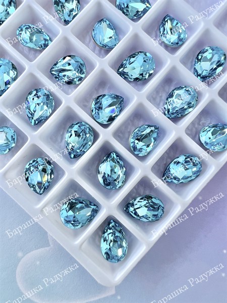 Drop 6*8 мм, Dark aquamarine KRI-4120-103 - фото 29395