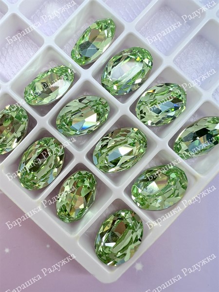 Oval 14*10 мм, Chrysolite KRI-3002-019 - фото 32072