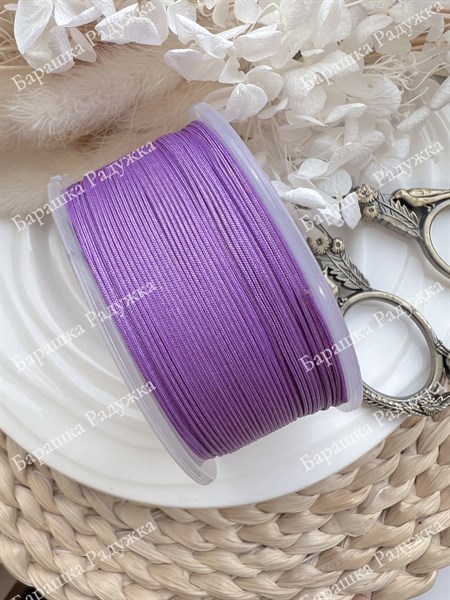 Шнур для плетения браслетов 0,6 мм, Фиолетовый (5 м) - фото 32695