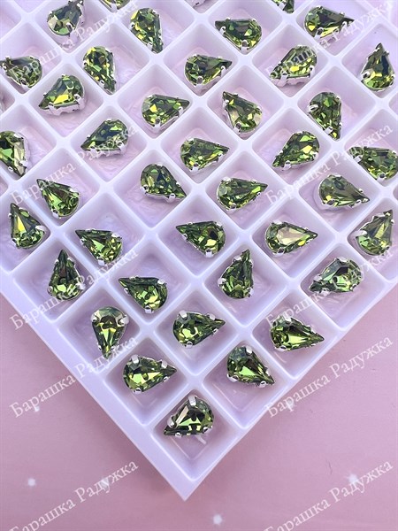 Pear drop 5*8 мм, Olivine KRI-3018-013 - фото 34287