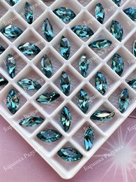 Navette 10*5 мм, Dark aquamarine KRI-4228-015