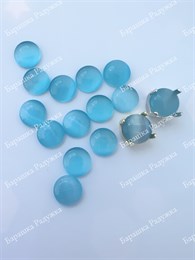 Шелковый кристалл 8 мм, Бирюзово-голубой