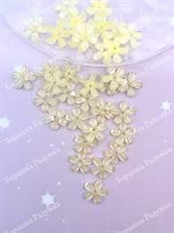 Акриловые цветы, Лимонный цвет, 10 шт