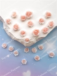 Кабошон бутон розы, "Розовый", 10 шт