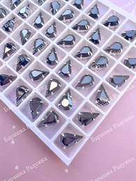 Pear drop 6*10 мм, Jet Hematite KRI-3018-003