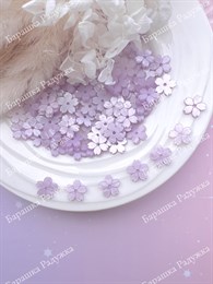 Акриловые цветы, Фиолетовый цвет, 10 шт