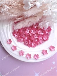 Акриловые цветы, Розовый цвет, 10 шт