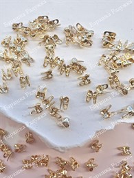 Концевик для цепочки с шариком, позолота 14k, (10 шт) FR-565