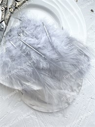 Перо петуха для рукоделия (10 шт), Серый PERO-93