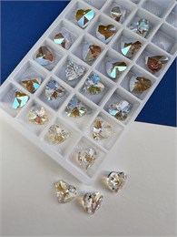 #4045 Pendant Heart 12 мм, Crystal golden light pend-013