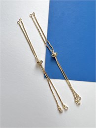 Концевик для колье с подвижным замком, позолота 14k FR-674