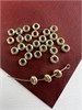 Бусина-стоппер с силиконом плоская, 5 мм позолота 14k FR-671 - фото 42445